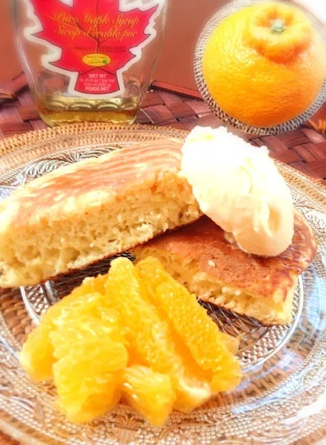 Snapdishの料理写真:Sunday morning Hot cake☕デコポンホットケーキ🍊|🌈Ami🍻さん