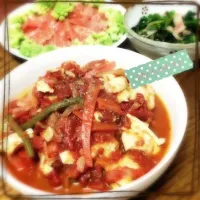 Snapdishの料理写真:チキンのトマト煮込み|かなみんさん