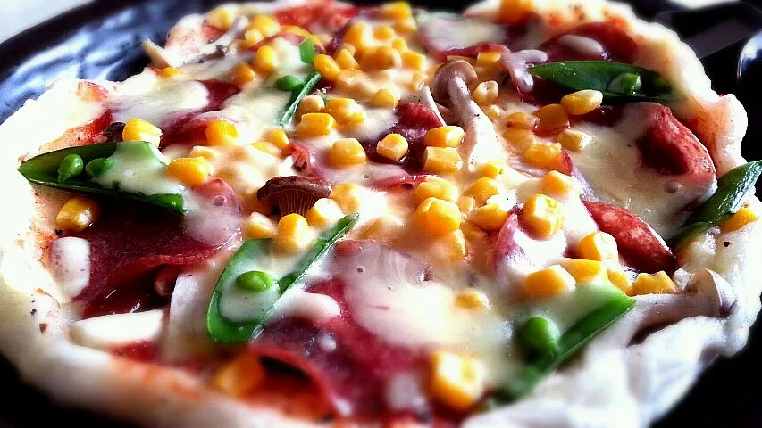 力餅PIZZA( ･ิ＊･ิ)ﾉ ิ|シローさん