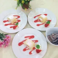 Snapdishの料理写真:いちごのロールケーキ|ayaさん