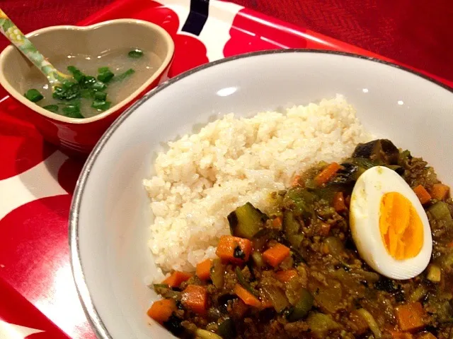 野菜の旨味がいっぱいキーマカレー&レンコンスープ|nanaさん