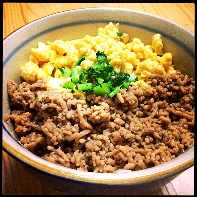 Snapdishの料理写真:三色丼|まゆさん