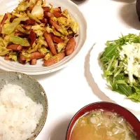 Snapdishの料理写真:手抜き夕飯(^^;;|aiaiさん