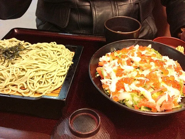 茶そば＆海鮮丼|居酒屋地蔵屋の大将さん