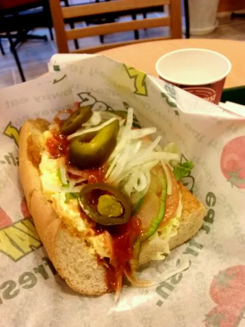 Snapdishの料理写真:SUBWAY♥たまご♥ホットペッパー＆チリトマトソース|HALさん