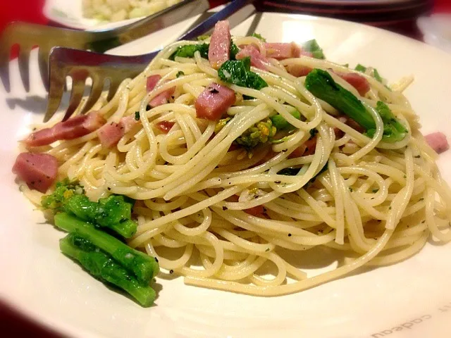 菜の花のペペロンチーノ♪|tku🍅🍝🍜🍝🍜🍝🍅さん