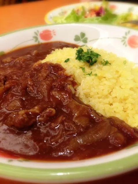 ハヤシライスのランチ。そういえば、サイゼリヤのハヤシライス初めて食べた。|liccaさん