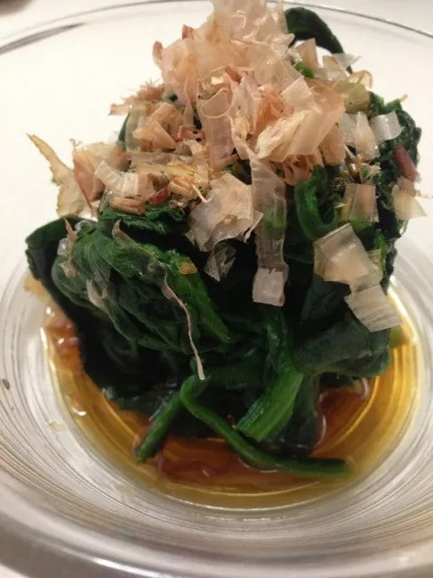 ほうれん草のお浸し|ハムスターミエさん