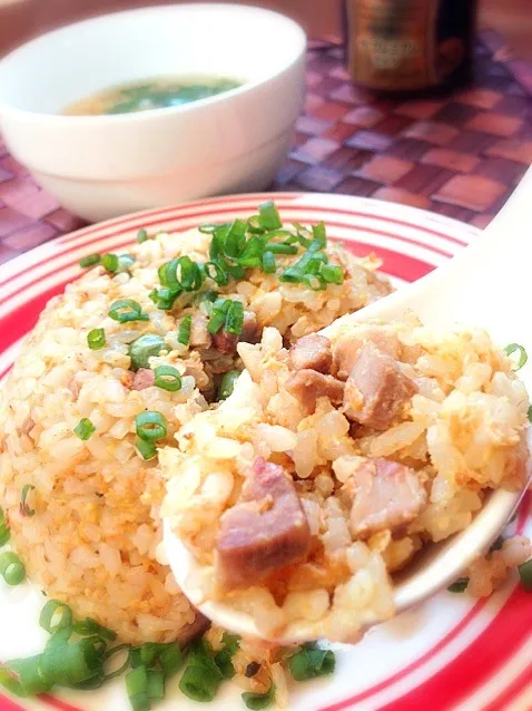 Today's Dinner🍴メチャうま焼き豚炒飯とニラ玉スープ|🌈Ami🍻さん