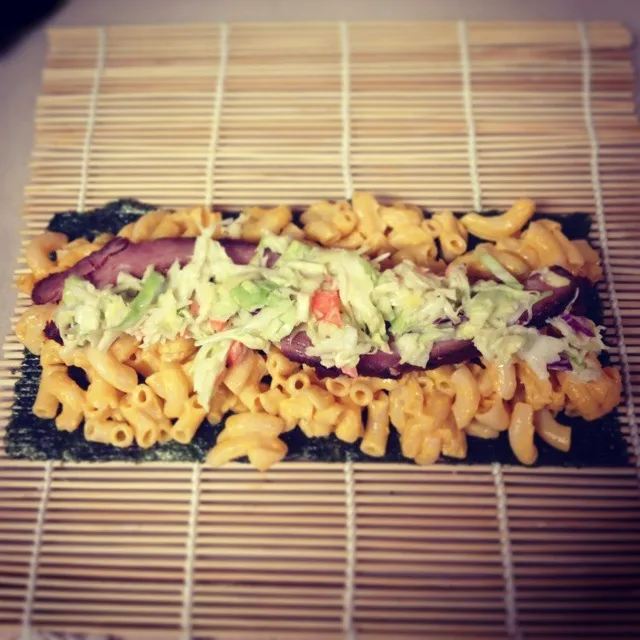 BBQ Rib Sushi with Mac&Cheese and Coleslaw.|Brian Churchillさん