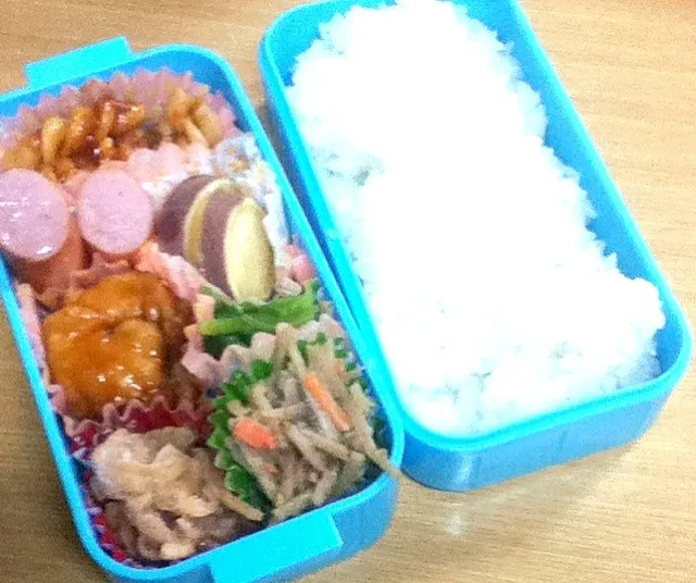 エビ天。マカロニ  弁当|akihuyuさん