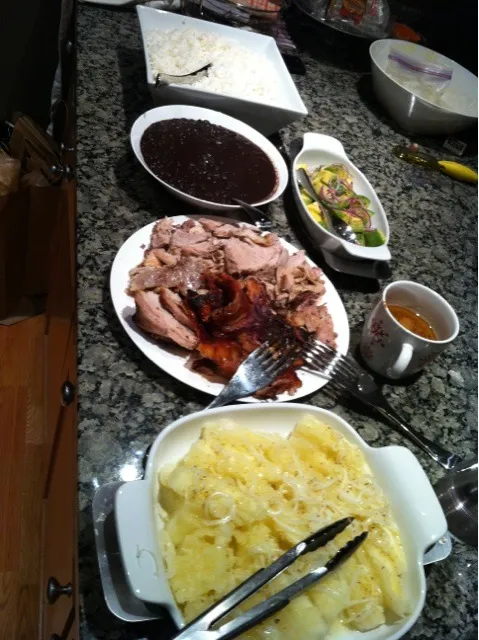 Pork, yucca, black beans, avocado salad|beth hardingさん