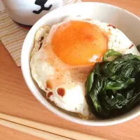 目玉焼き丼|しろさかさん