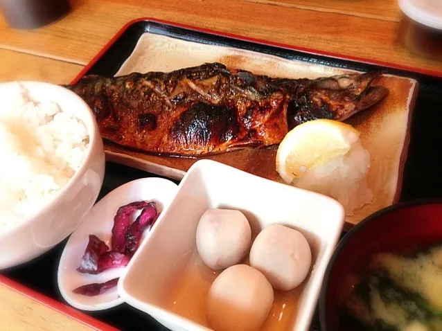 焼鯖定食、骨無し半身|ユキさん