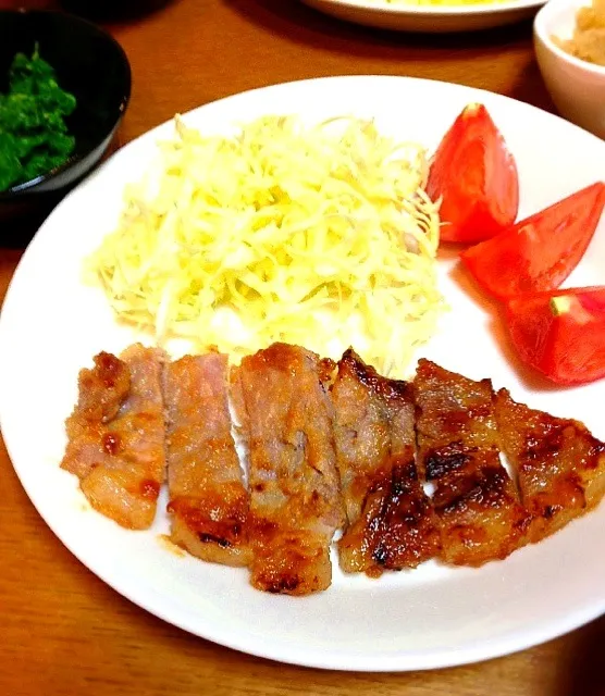 ご飯モリモリ！豚のはちみつ味噌漬け焼き|うさこさん