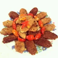 crispy breaded eggplant with thousnd island dressing|mark kevin madayagさん