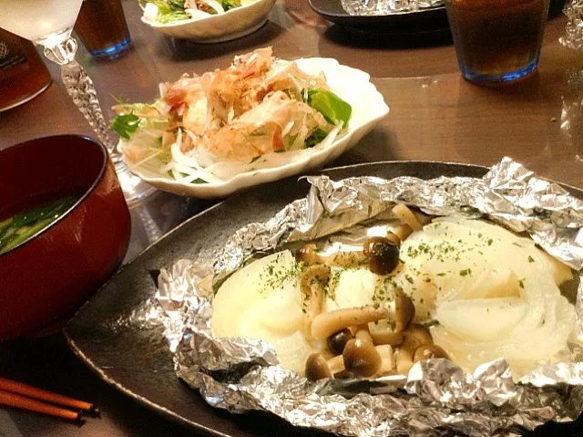 鯛のホイル焼きとササミの和風サラダ|Reiさん