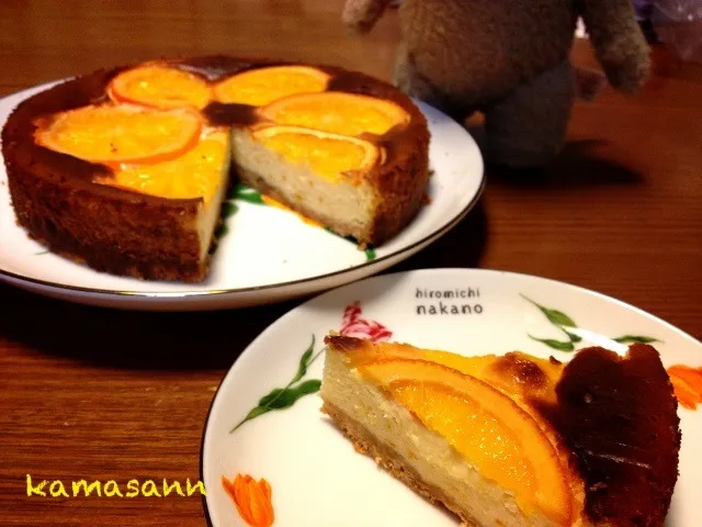 オレンジチーズケーキ🍰🍊|かまさん