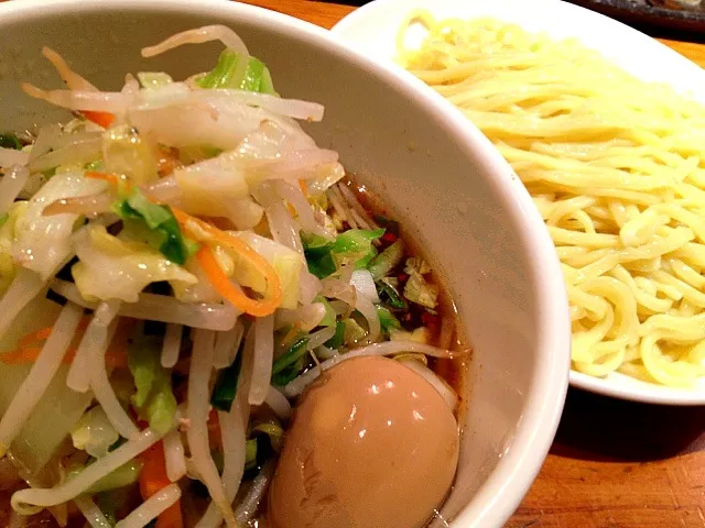 野菜麺 つけそば 醤油 ひやもり 大盛り 玉子券|tecklさん