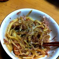 Snapdishの料理写真:(食べかけ)即興焼うどん|ちいたんさん