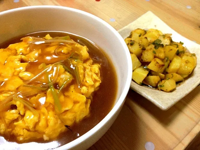 リメイク天津丼&中華マヨじゃが炒め|ポテキさん