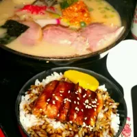 Spicy pork ramen and Unagi over rice|Hope Geralesさん