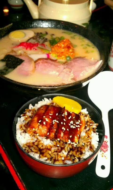 Spicy pork ramen and Unagi over rice|Hope Geralesさん