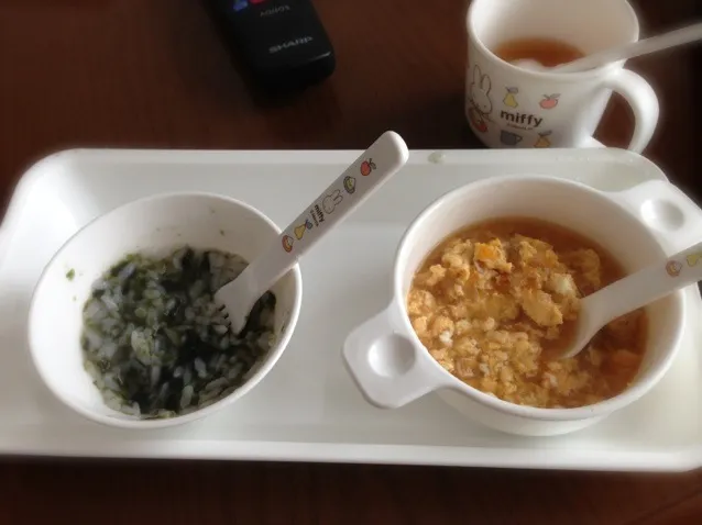 離乳食〜海苔お粥と親子煮〜|あいかめさん