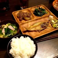 大根の煮物、カレイの干物|岩崎さん