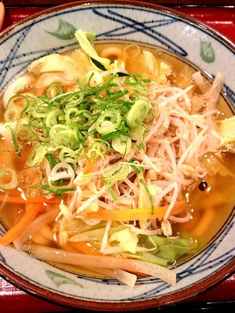 釜玉野菜あんかけうどん|のんきーもんきーさん