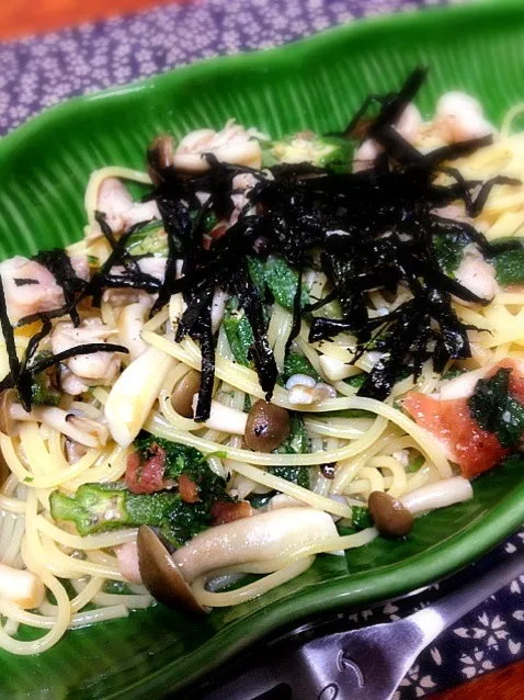 こんぶ茶で和風パスタ|えいみさん