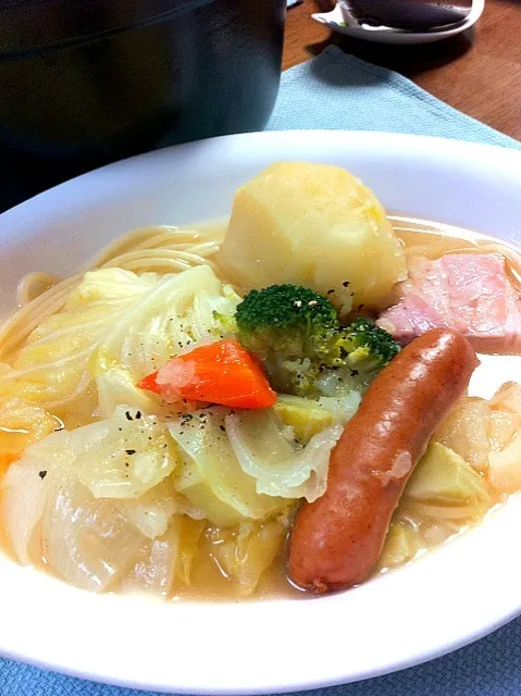 Snapdishの料理写真:ポトフ&パスタ|けいこさん