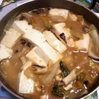 白菜えのき豆腐の肉味噌味炒め|ともさん