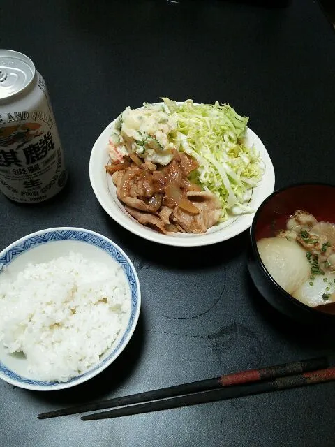 生姜焼きとかぶの煮物|トミーサクさん