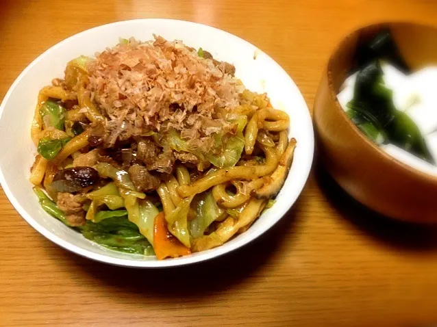 焦がしバター醤油の焼うどん|まりこさん