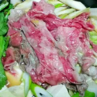 Snapdishの料理写真:すき焼き(松阪牛買ってみた)