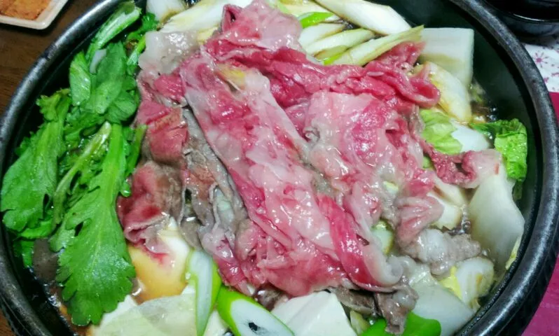 Snapdishの料理写真:すき焼き(松阪牛買ってみた)|シェリリンさん