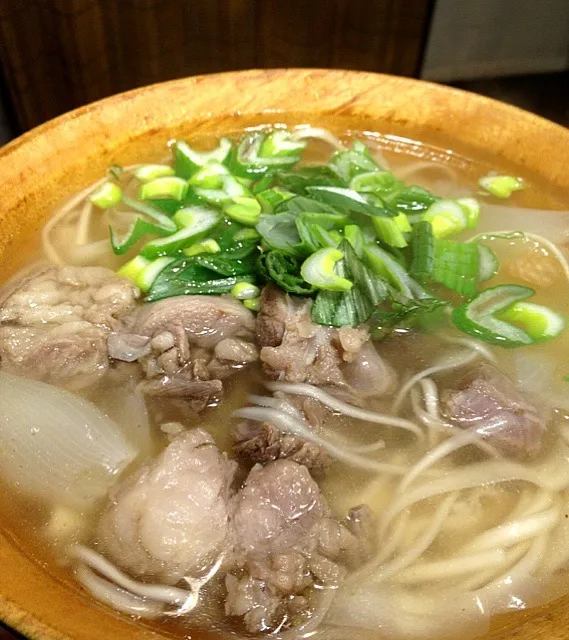 牛スジ肉の稲庭うどん。|りょうさん