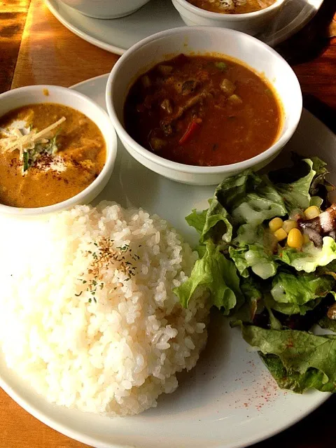 バターチキンカレーと野菜カレー|shioriさん