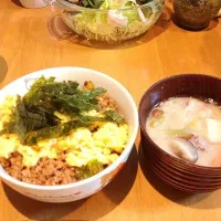 Snapdishの料理写真:そぼろご飯と豚汁|miyacoさん