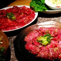 Snapdishの料理写真:3年ぶりの焼肉♡ 厚切り牛タン最高‼|かめあいさん