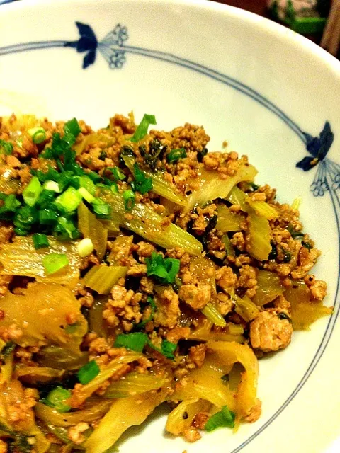 豚ひき肉とセロリのカレー炒め pork and celery stir fry with curry seasoning|Funky Chefさん