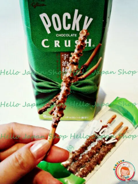 glico pocky chocolate ujicha crush|ARYUUさん