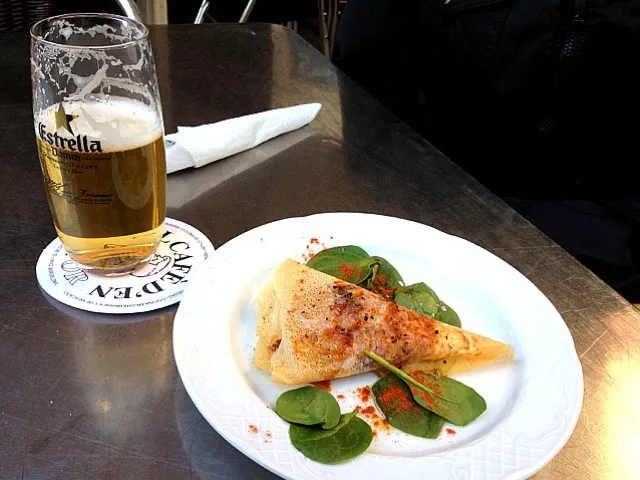 #tapas #Barcelona "Brie with lacon and creamy potato"|De Pupesさん