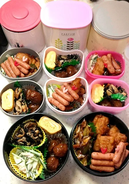 Snapdishの料理写真:パーパと子供達のお弁当2/28|釣り大好き♪さん