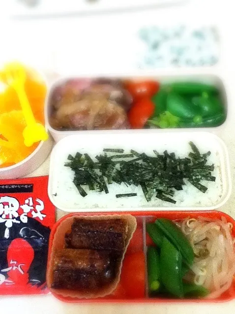 今日のJK&OL弁当。娘は鰻、私は今日もシャラン鴨〜♪ Today's lunch box.|hoppycowさん