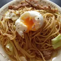 Snapdishの料理写真:豚肉とキャベツのパスタ|めぐみさん