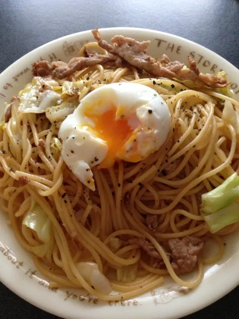 Snapdishの料理写真:豚肉とキャベツのパスタ|めぐみさん