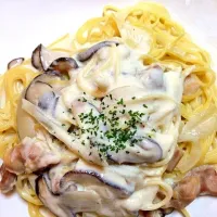 鶏ときのこのパスタ|まりやさん