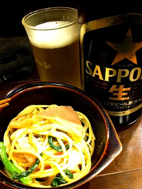 Snapdishの料理写真:ラーメンサラダで晩酌開始！|まえひろさん